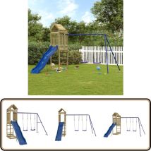 Aire de jeux d'extérieur bois de pin imprégné - Jeux D'extérieurs - Aire De Jeux - Tour De Jeu - Toboggan - Balançoires