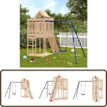 Aire de jeux d'extérieur bois de pin massif - Aire De Jeux Extérieur - Jeux D'enfants - Jeux En Bois - Toboggan Enfant - Balançoire Enfant