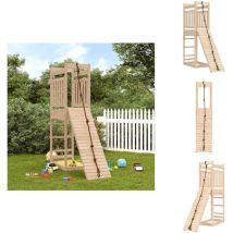 Aire de jeux d'extérieur bois de pin massif - Aire De Jeux Extérieur - Jeux D'enfants - Jouet Bois - Bac à Sable - Escalade Enfant