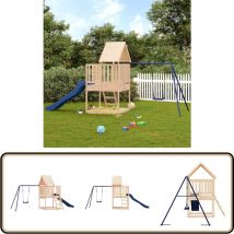 Aire de jeux d'extérieur bois de pin massif - Jeux D'extérieurs - Aire De Jeux - Ensemble De Jeux - Jouet Extérieur - Toboggan
