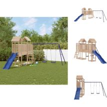 Aire de jeux d'extérieur bois de pin massif - Jeux D'extérieurs - Aire De Jeux - Jardin Enfant - Toboggan - Balançoire