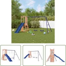 The Living Store Aire de jeux d'extérieur bois massif de douglas - Ensemble De Jeux Extérieur - Jeux De Plein Air - Aire De Jeux - Toboggan