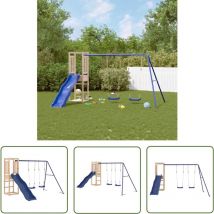 Maison Chic - The Living Store Aire de jeux d'extérieur bois de pin massif - Jeux D'extérieurs - Aire De Jeux - Jardin - Enfant - Jouet Extérieur