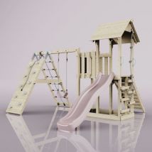 Aire de jeux Polarplay Farö Rosa 357 x 364 cm Balançoire pour enfants