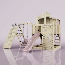 Aire de jeux Polarplay Julie Rosa 414 x 399 cm Balançoire bébé