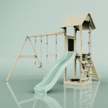 Aire de jeux Polarplay Vimmerby Vert 357 x 332 cm Barre de trapèze