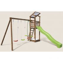 Aire de jeux pour enfant avec portique et bac à sable - happy Slide 150