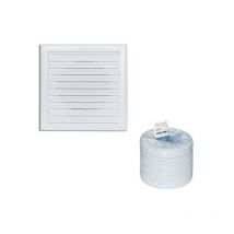 ICON Flexrohr-Set ø 100mm, 3m lang, inkl. Ausblasgitter rechteckig weiß 72156 - Airflow