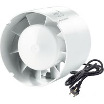 Inline- 125 mm,Extracteur D'air Silencieux,190 m3 / h,16 W,Conduit en ligne,Axial de la gain,Économe en énergie,Pour le