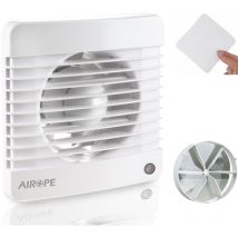 SILENTA-100 mm Ventilateur,Extracteur d'Air,VMC avec Clapet Anti-Retour + Moustiquaire Intégré,7 W,dB(A) 26,VMC pour Salle de