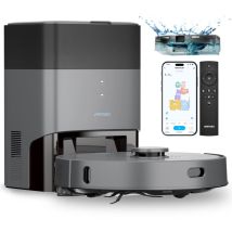 Airrobo - Aspirateur Robot Laveur (5500pa, Autovidage 60j, 4h Autonomie, Contrôle Par App/telecommande, Multi-étages Cartographie ) Idéal Pour Grande 