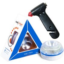 Aiuta Flash Smart - Autonomus Emergency Light Danger e ThightLight Aspratel, Approvato, Regolamento dgt, V16, Attivazione automatica + Martello