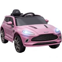 Aiyaplay - Aston Martin dbx Licensed 12V Kids Electric Car w/ Remote, Pink