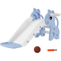 Aiyaplay Kinder Rutsche Kinderrutsche Mit Basketballkorb, Basketball Indoor Outdoor Kunststoff Kleinkinderrutsche Gartenrutsche Rutsche Für Kinder 1 