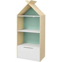 Aiyaplay - Libreria per Bambini con Cassetto e 3 Ripiani 50x30x119.5cm, Verde