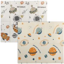 Tappetino Gioco Neonato Da 3.45m2 A Tema Spazio In Xpe Multicolore - Aiyaplay