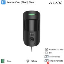 Ajax - 53770 - MotionCam (PhOD) Fiber asp, Détecteur de mouvement filaire avec photo-vérification d'alarme et immunité animale, prend en charge les
