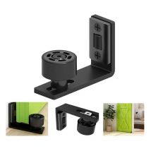 Ajustable Guide de Plancher Mur/porte Guide Inférieur Pour Porte en Bois Coulissante, Noir