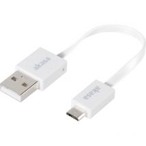 Akasa - Câble usb usb 2.0 usb-a mâle, USB-Micro-B mâle 0.15 m blanc très flexible, contacts dorés, certifié ul AK-CBUB16-