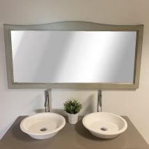 Badezimmerspiegel – 140 cm in gealterter grauer Akazie – Garriguo