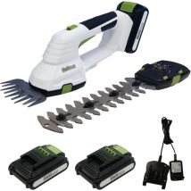 Baumarktplus - Akku Grasschere 2-in-1 inkl. 2.0Ah Akku 10 cm Gras- und 20 cm Strauchklinge Akku Rasenkantentrimmer 1
