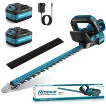 Akku-heckenschere 21v – Bürstenloser Motor 28500 U/min – 520mm Messer / 15mm Schnittstärke – 2x 4.0ah Akkus – Für Garten & Rasen