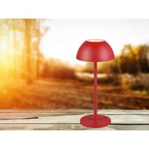 Reality Leuchten - Akku led Tischleuchte ricardo kabellos für Innen & Außen, Rot - 30cm klein