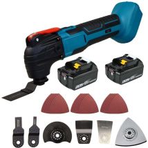 Teetok - Akku-oszillierendes Multi-Tool, 18V bürstenlose Multifunktionswerkzeuge 6 verschiedene Geschwindigkeit, 22 Zubehör Set (2x5500mAh