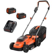 Akku-rasenmäher Black & Decker Bcmw3318l2-qw Mit Doppeltem 18-v-akku