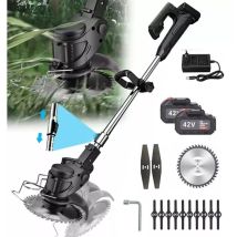 Akku-rasentrimmer, Elektro-rasentrimmer Mit Messersätzen, Mit 2 X 4,0-a-akkus Und Ladegerät, Kompatibel Mit Dem Makita-ladegerät