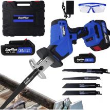 Lucn - Akku-Säbelsäge 21V mit 2x1500mah Akkus,4 Sägeblätter für Holz Metall, Schneiden von Holz, Kunststoff zu schneiden