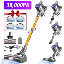 Akku Staubsauger 36000pa 500w – Kabelloser Handstaubsauger Mit 50min Laufzeit, 2 Saugstufen, 1,6l Staubbehälter Für Teppiche & Hartböden, Gronfont, 