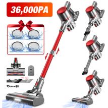 Akku Staubsauger 36000pa 500w – Kabelloser Handstaubsauger Mit 50min Laufzeit, 2 Saugstufen, 1,6l Staubbehälter Für Teppiche & Hartböden, Gronfont, 