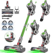 Akku Staubsauger 50000pa 550w – Kabelloser Handstaubsauger Mit 60min Laufzeit, 2 Saugstufen, 1,6l Staubbehälter Für Teppiche & Hartböden, Authmic, 