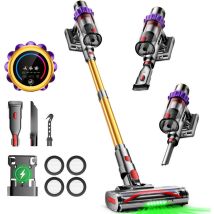 Akku Staubsauger 80000pa 750w Mit Touchscreen – Kabelloser Handstaubsauger Für Tierhaare, Teppiche & Hartböden, 70min Laufzeit, 3 Saugstufen, 1,8l 