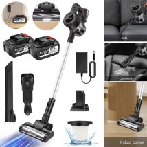 Akku Staubsauger beutellos kabellos Bodensauger Handstaubsauger 3600W kabellos ,2 Akku