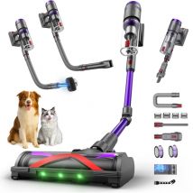Akkusauger Kabellos 600w - 58kpa Saugkraft - 75 Min. Laufzeit - 1,6l - Tierpflege-set & Tierhaar-trimmer