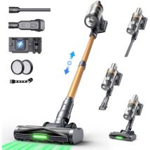 Akkusauger Kabellos 650w - 65kpa Saugkraft - 75 Min. Laufzeit - 1,6l - Selbststehendes Design - Tierhaare, Teppich & Hartboden