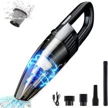 Akku-tischstaubsauger, 120 W, Kabellos, Wiederaufladbar, Mit Schnellladefunktion Und Waschbarem Filter, Ideal Für Zuhause, Auto Und Küche