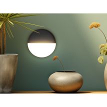 Akku Wandleuchte meg dimmbar für Innen & Außen zum Kleben Anthrazit, ø 15cm