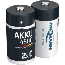 Ansmann - Akku c 4500mAh Baby NiMH 1,2V – 1000x wiederaufladbar (2 Stück)