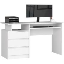Scrivania Akord clp Bianco 135 cm 3 cassetti 135x60x77 cm