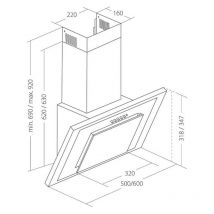 Wk-4 nero eco 50 a parete bianco - Akpo