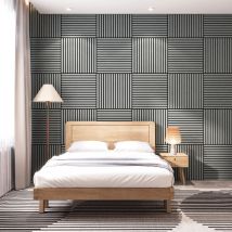 Akustik-Wandpaneel 4er Set Vang 60x60 cm Eichenoptik, hellgrau [ Neu.holz