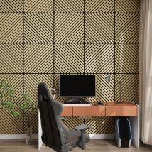 Akustik-Wandpaneel 8er Set Vang diagonal 60x60 cm Eichenoptik [ Neu.holz