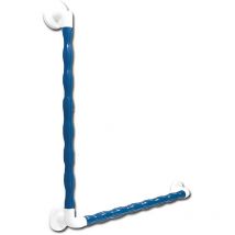AKW - 1600 Series 90 Degree Angled Grab Rail 600mm Length x 32mm Diameter Blue