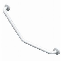Self Confort - Barra de acero inoxidable acodada 135° 400x400 mm akw con recubrimiento epoxi blanco - 01243WH-LS