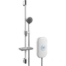 AKW - SmartCare Plus White Electric Shower Silver/White Kit 8.5kW