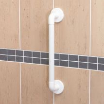 AKW - 1400 Series Straight Fluted Grab Rail 450mm Length - White