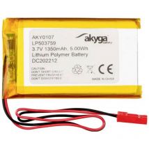 Akyga - LP503759 Pack de piles rechargeables x batterie spéciale LiPo 3.7 v 1350 mAh